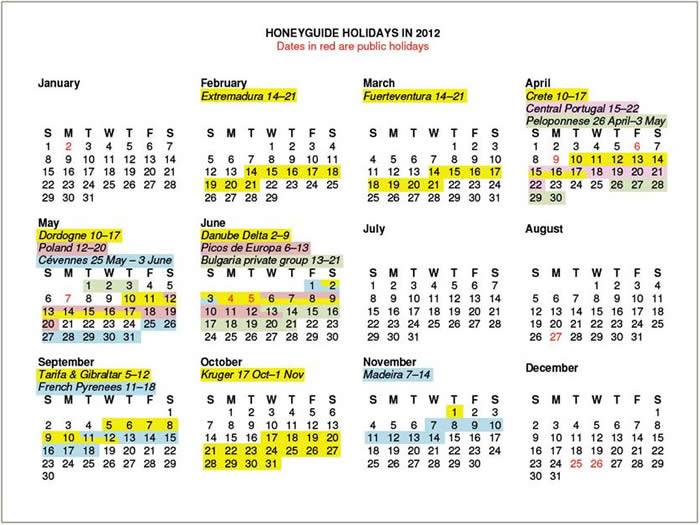 calendar 2012