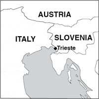 Italy and Slovenia map