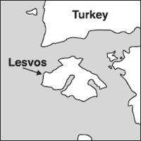 Lesvos map