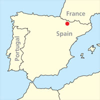 Spanish Pyrenees map
