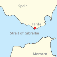 Tarifa and Gibraltar map