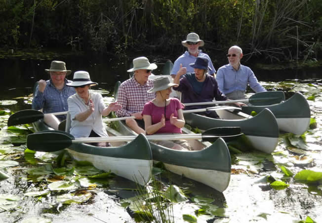 Honeyguiders in canoes, South Africa's Garden Route