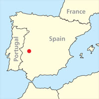 Map of Extremadura